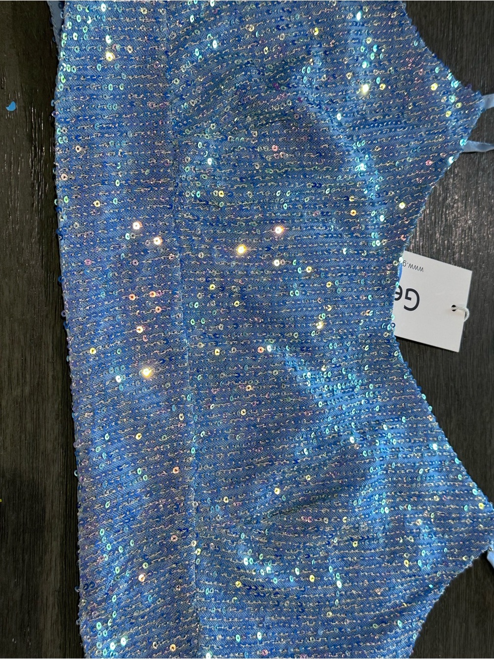 GeeGee Light Blue Sequin Bustier